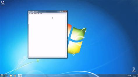 Notepad In Windows 7 Youtube