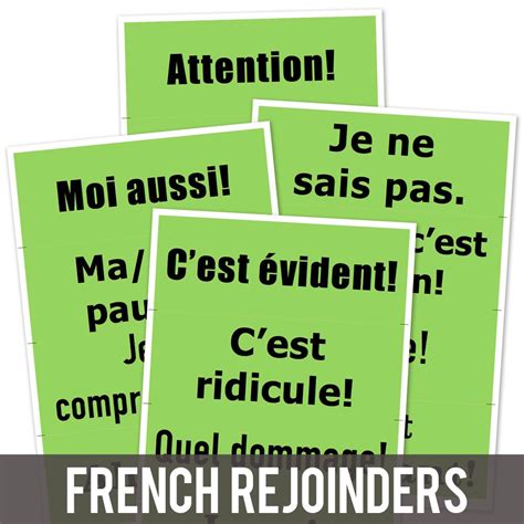 Rejoinder French Posters Green Set | Class poster ideas, French poster ...
