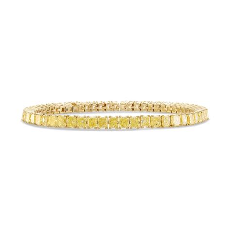 Fancy Yellow Radiant Diamond Tennis Bracelet Sku 247780 1021ct Tw