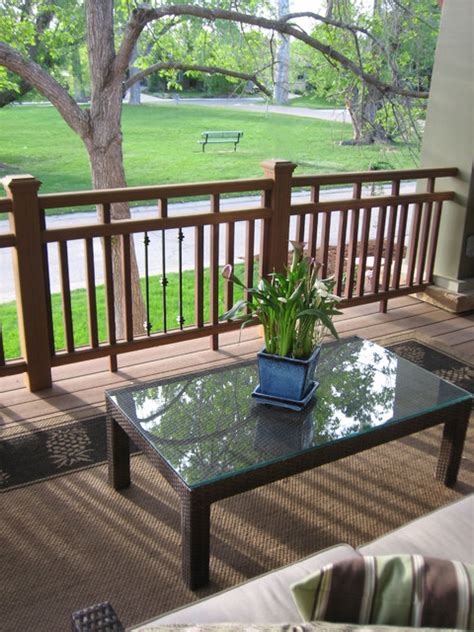 By utilizing classic design elements with two key modern twist, series 9000 railing is flexible to numerous project types. Craftsman front porch - Craftsman - Porch - denver - by ...