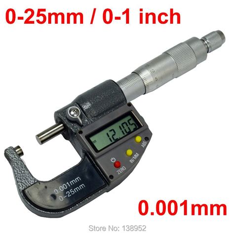 Digital Micrometer 0 25mm 0001mm Metricinch Electronic Outside