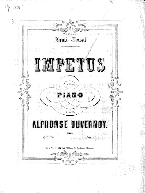 Impetus Op8 No6 Duvernoy Victor Alphonse Imslp
