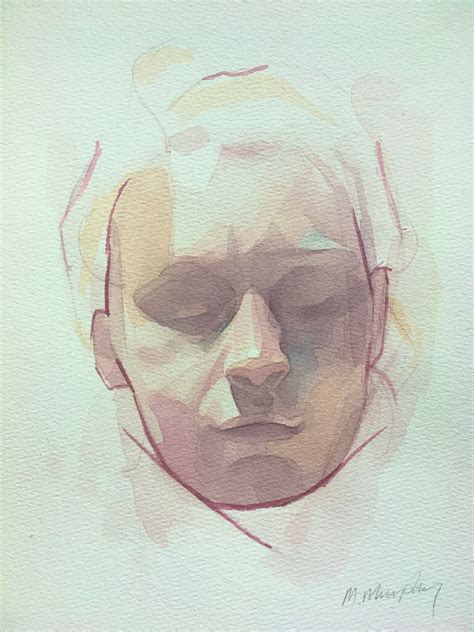 Original Watercolour Abstract Portrait Painting Matt Murphy Art
