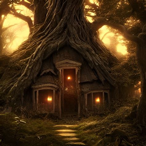 Illustration Artistiques Fairy House In The Woods Europosters