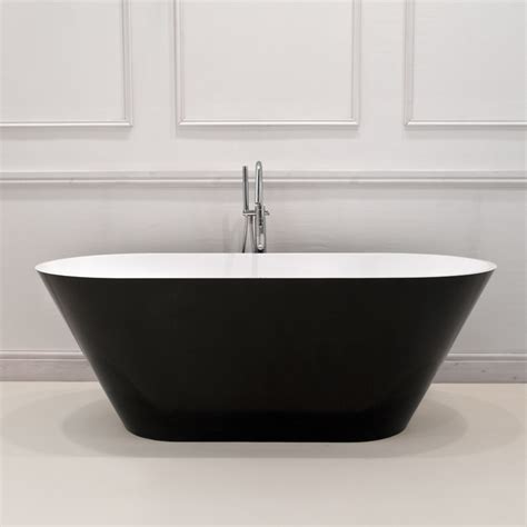 Adding fresh flowers and calndes could take relaxing in a bathtub to the next level. Vogue Gloss Black Bath - Black And White Modern Bath - Livinghouse