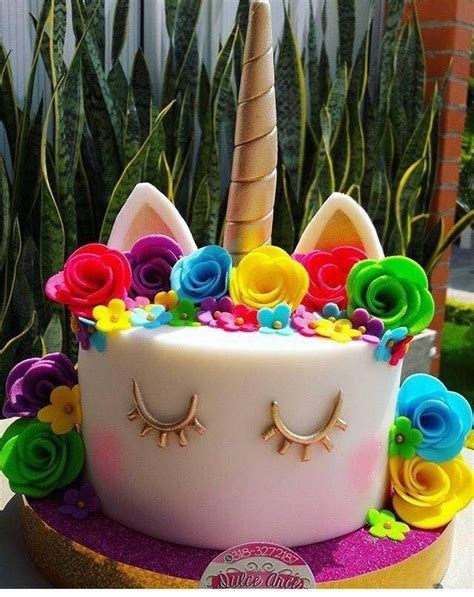 Pin By Mayrin Briceño On Fiesta Unicornio Unicorn Birthday Cake