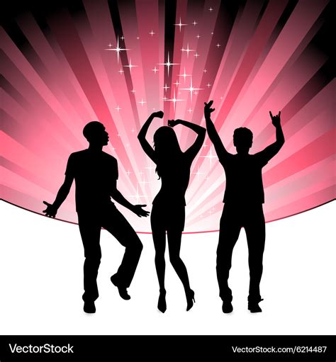 Disco Dance Young People Royalty Free Vector Image