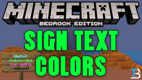 How To Make Colored Signs In Minecraft Bedrock Youtube
