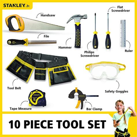 Stanley Jr 10 Piece Tool Set Toy Sense