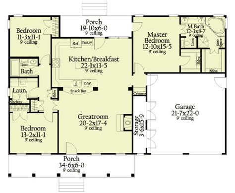 Let's find your dream home today! Plan 62129V: Split Bedroom Ranch Home | House plans, Floor ...