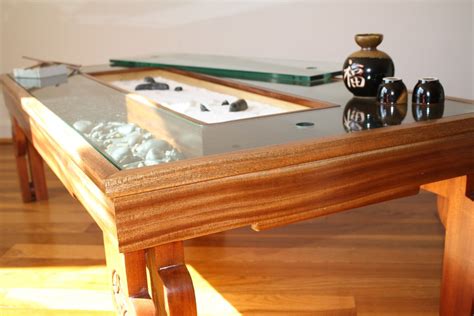 Zen Garden Coffee Table 14 Corner View With Garden Open The Fine Art