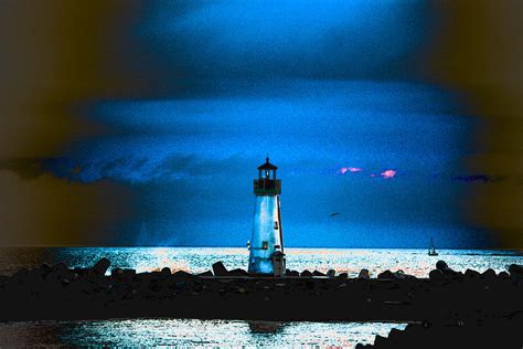 Pr 186 The Blue Lighthouse I Photograph By Chris Berry Fine Art America