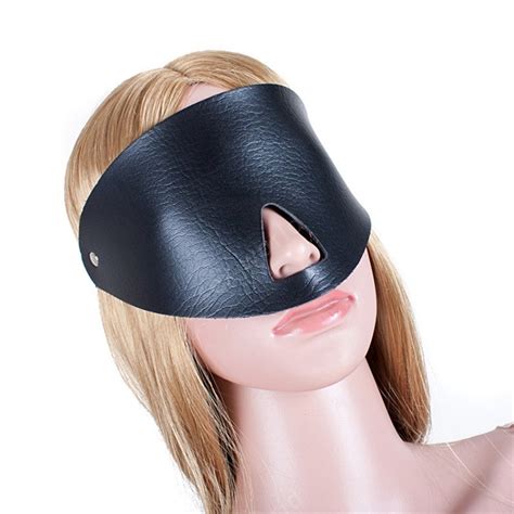 sm bondage sex eye mask adult games mystery pu leather expose nose blindfold sex eye mask