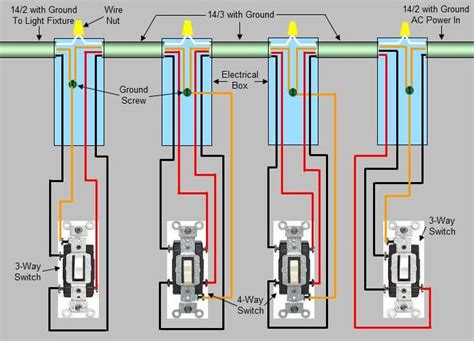 4 Way Switch Installation Circuit Style 3