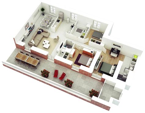 10 Amazing House Plans For 3 Bedroom Bungalow Adc India