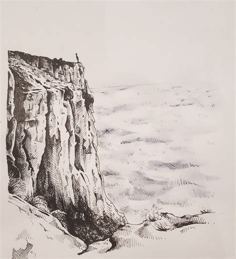 A Cliff Face In The Drakensberg South Africa For Inktober Rdrawing