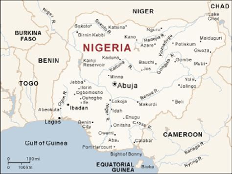 Maps of nigeria by location. Map of Nigeria showing the location of Lagos (national geographic). | Download Scientific Diagram