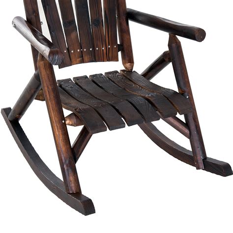 Rustic Outdoor Patio Adirondack Rocking Chair Patio Furniture Porch
