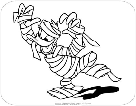 Welcome to our donald duck coloring pages. Disney Halloween Coloring Pages (4) | Disneyclips.com