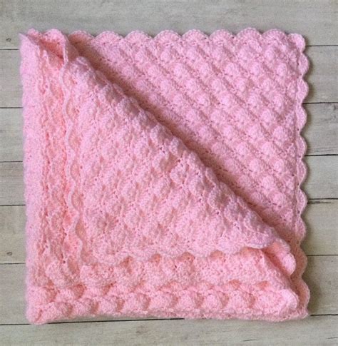 Baby Blanket Pattern Double Shell Stitch Crochet Baby Blanket Etsy