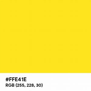 Bright Canary Yellow Color Hex Code Is Ffe41e