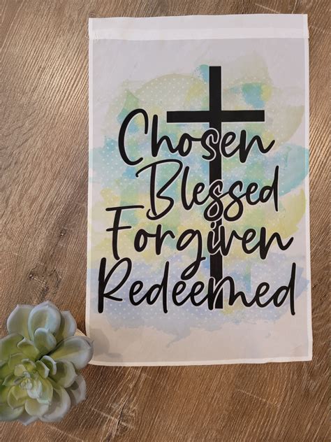 Garden Flag Christian Garden Flag Single Sided Chosen Etsy