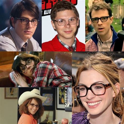 Get The Look Of Famous Four Eyed Geeks Celebrities With Glasses Nerd Glasses Geek Glasses