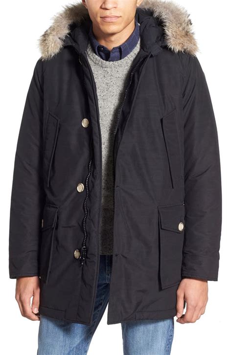 Woolrich Polar Water Repellent Parka With Genuine Coyote Fur Trim