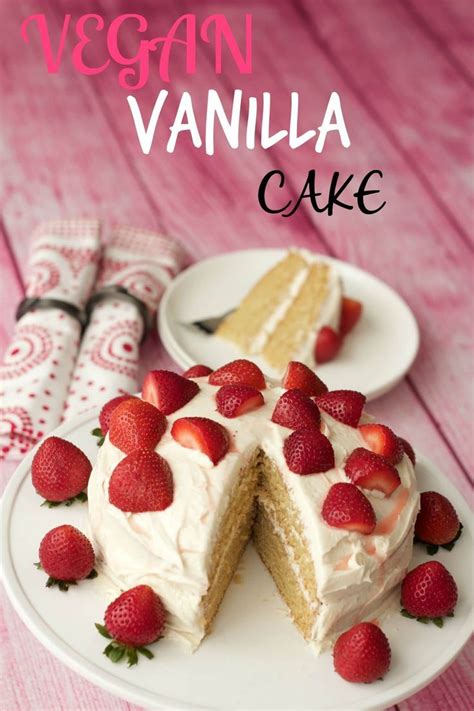 Can be top 8 allergen free. Vegan Vanilla Cake - Light, fluffy and dreamy! #vegan # ...