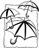 Coloring Umbrellas April Shower Wecoloringpage sketch template
