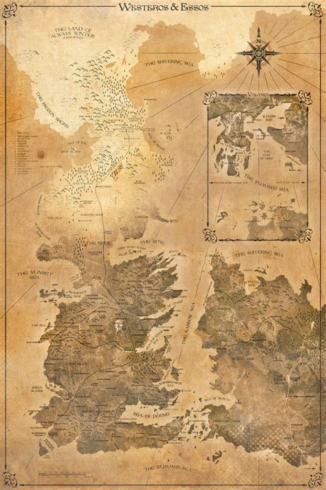 The Map Of Westeros And Essos Painting By Pavel Chibiskov Images