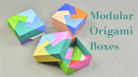3 Easy Modular Origami Boxes Tutorial Creative Diy