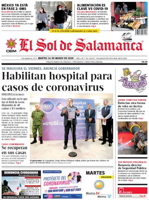 Periódico El Sol de Salamanca México Periódicos de México Edición