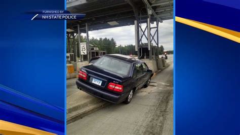 Distracted Driving Causes Man To Crash Into Toll Booth Police Say