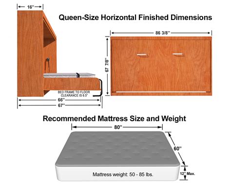 Horizontal - Queen Size Kit - Easy DIY Murphy Bed