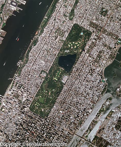Aerial Photo Map Of Midtown Manhattan Including Central Park Roosevelt