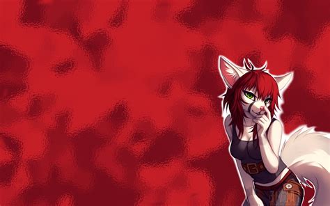 Red Haired Cat Illustration Furry Anthro Falvie Hd Wallpaper