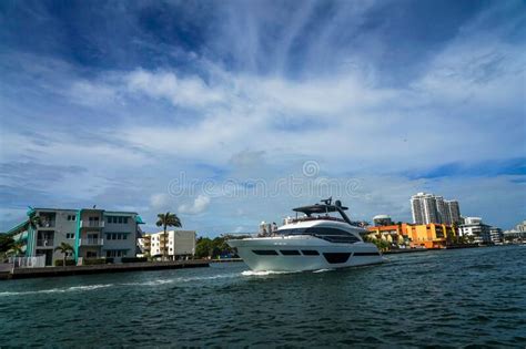 Luxury Yachts And Condominiums In Sunny Isles Beach Florida Editorial