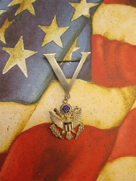 Sterling Wwii Victory Sweetheart Brooch Wwii Army Officer Etsy