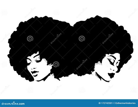 Logo African Woman Natural Afro Hair Stock Illustration Illustration