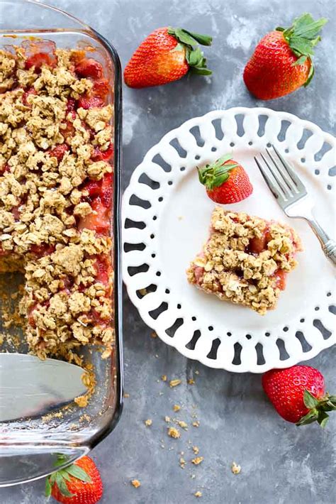 Strawberry Oatmeal Bars Vegan And Gluten Free Saharas Cooking