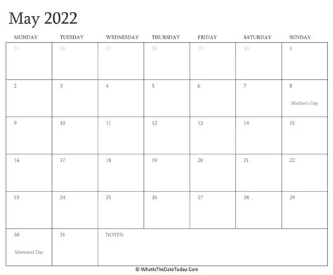 Printable 2022 Word Calendar Templates Calendarlabs 2022 Monthly