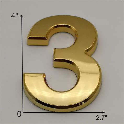 Mailbox Numbers Gold Set Of Two 2 5 H X 12 W Hoa Mailbox Numbers In
