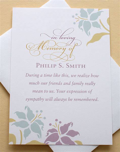 Thank you for your expression of sympathy and for helping me through the loss i have experienced. Thank You Sympathy Cards with Lovely Flowers Custom FLAT