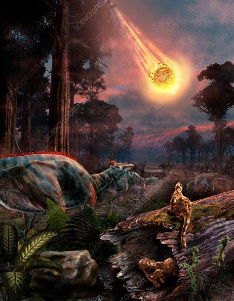 Extinction Of The Dinosaurs Illustration Stock Image C Science Photo Library