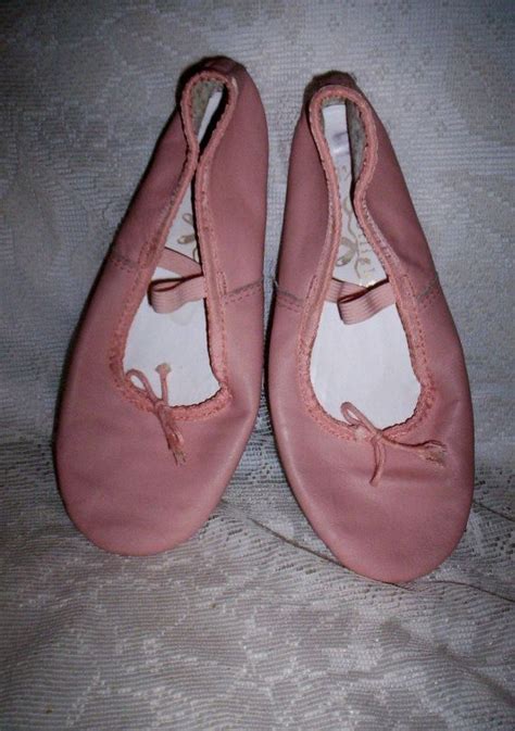vintage girls pink ballet shoes by spotlights size 13 1 2 only etsy pink ballet shoes