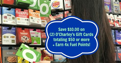 Best dining in morristown, tennessee: Save $10 on (2) O'Charleys Gift Cards totaling $50 or more + Earn 4x Fuel Points! | Kroger Krazy