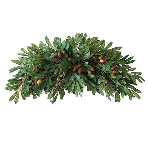 Buy Wddh 30in Greenery Swag Large Artificial Olive Leaf Swag Front
