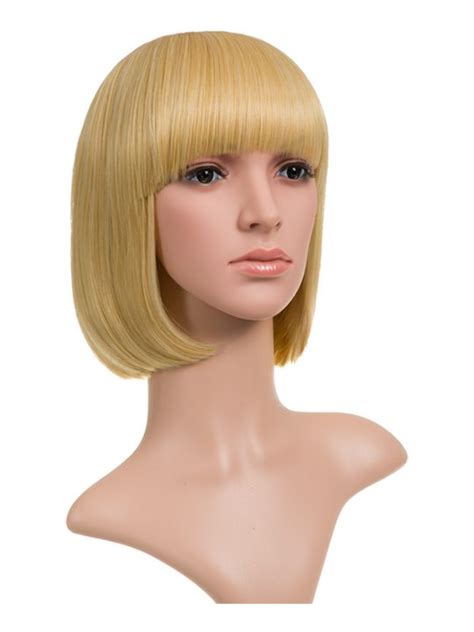 Golden Blonde Classic Bob Full Head Wig Koko Couture