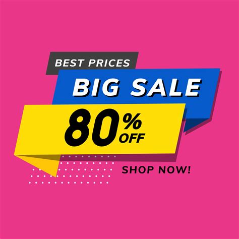 Big Sale 80 Off Promotion Advertisement Vector 406480 Vector Art At